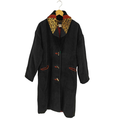 Popyllloreni フランス製 レオパード切替 ロングコート レディース JPN:38