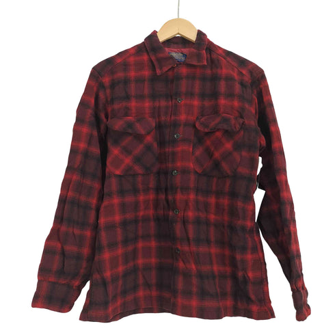 ペンドルトン PENDLETON 50-60S ウール チェック ボートシャツ メンズ import:M