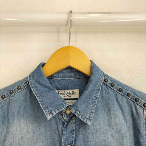 Fred Mello スタッズ デニム L/S シャツ メンズ