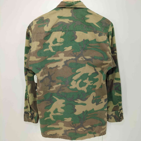 ユーエスアーミー U.S. ARMY 70s 4th 迷彩 リップストップ ジャングルファティーグ ジャケット メンズ X-SMALL - SHORT