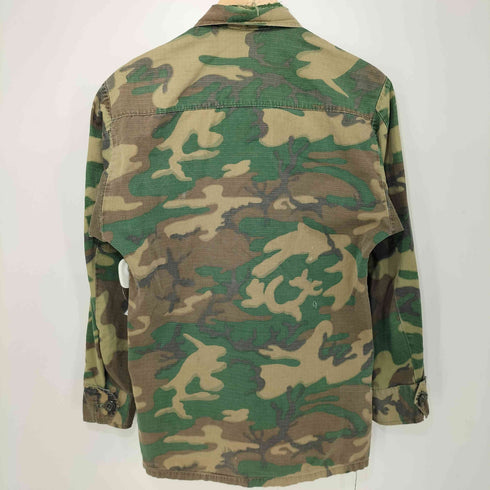 ユーエスアーミー U.S. ARMY 70s 4th 迷彩 リップストップ ジャングルファティーグ ジャケット メンズ X-SMALL - SHORT
