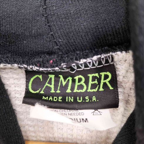 キャンバー CAMBER 90S TAR USA製 プリント プルオーバーパーカー 裏地サーマル メンズ import:M