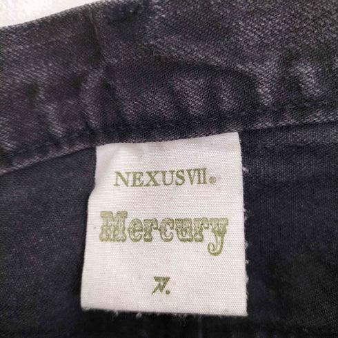 ネクサスセブン NEXUSVII Mercury リペア加工 ブラック デニムパンツ メンズ