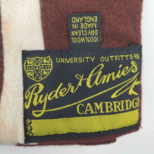 RYDER & AMIES CAMBRIDGE 60s 英国製 ケンブリッジ ウール スクールマフラー メンズ