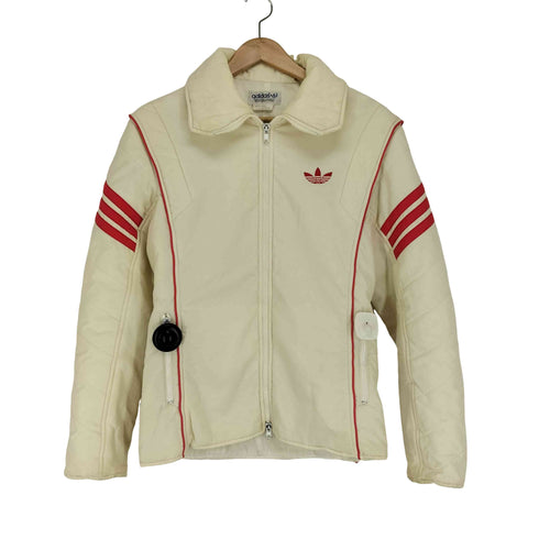 アディダス adidas 80s- トレフォイル刺繍ダブルジップ中綿ジャケット レディース O