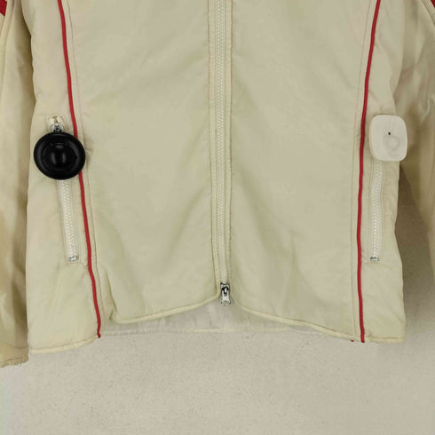 アディダス adidas 80s- トレフォイル刺繍ダブルジップ中綿ジャケット レディース O