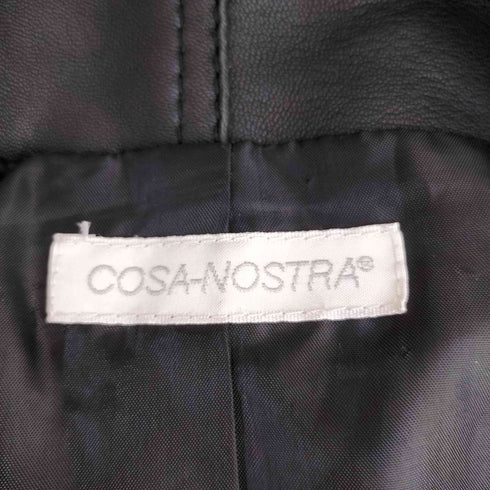 コーザノストラ cosa-nostra ラムレザー フリルデザインジャケット レディース JPN:40