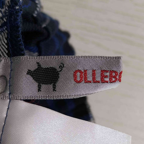 アルベロベロ OLLEBOREBLA オレボレブラ ぶたさん おはな 刺繍 マドラスチェック キュロットパンツ レディース