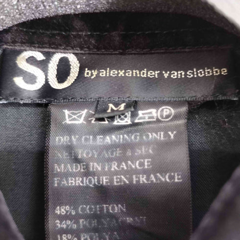 ソーバイアレクサンダーヴァンスロベ SO by alexander van slobbe ベロア L/S シャツ メンズ import:M