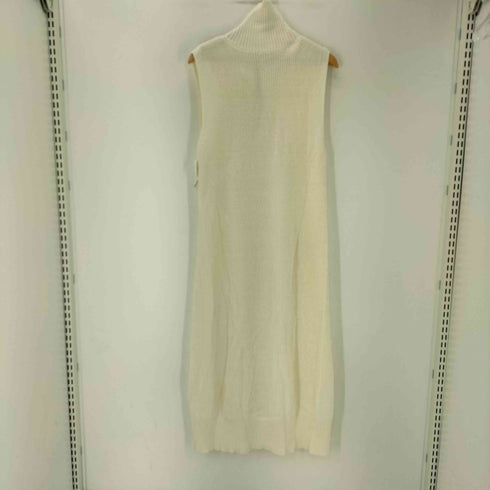 ウィルフリー willfully 22AW No Sleeve Front Half Zip Knit OP ノースリーブ フロント ハーフジップ ニット ワンピース レディース FREE