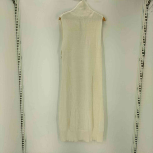 ウィルフリー willfully 22AW No Sleeve Front Half Zip Knit OP ノースリーブ フロント ハーフジップ ニット ワンピース レディース FREE
