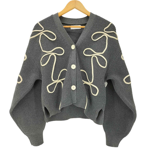 アダムエロペ Adam et Rope 24AW サステナブル・洗える ラインニット カーディガン レディース FREE