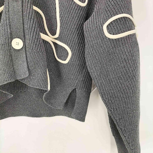 アダムエロペ Adam et Rope 24AW サステナブル・洗える ラインニット カーディガン レディース FREE