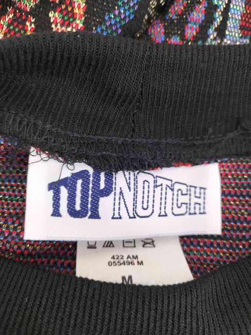 MADE IN USA ラメデザインペイズリー刺繍モックネックニット メンズ M