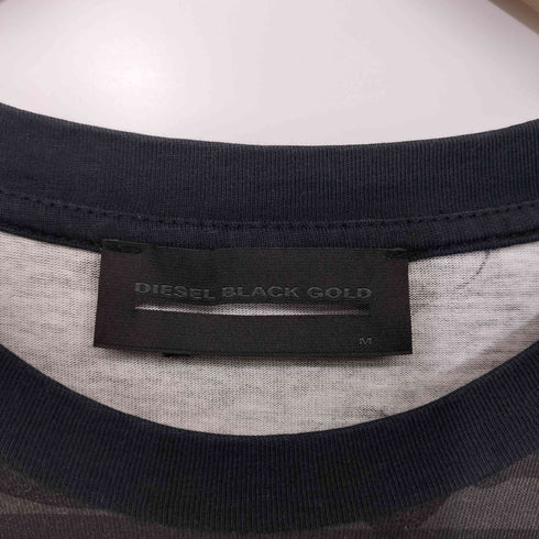 ディーゼルブラックゴールド DIESEL BLACK GOLD 00s Y2K ボーダー 迷彩 クルーネックTシャツ レディース import:M