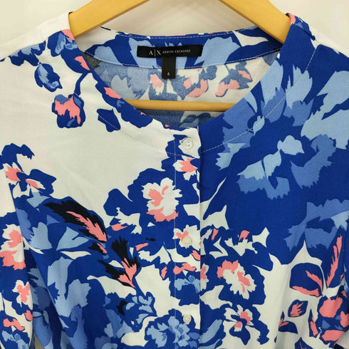 アルマーニエクスチェンジ ARMANI EXCHANGE フローラル プリント ラップ シャツ ドレス ワンピース レディース 6