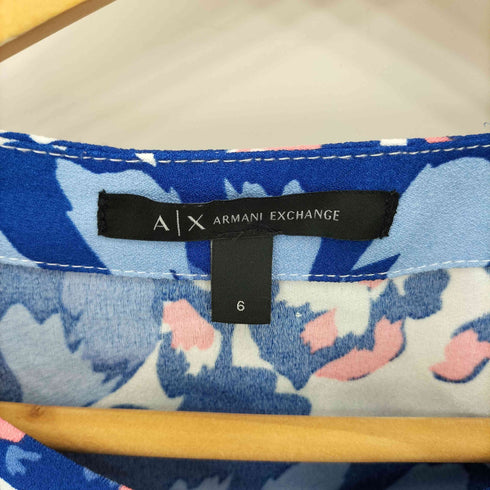アルマーニエクスチェンジ ARMANI EXCHANGE フローラル プリント ラップ シャツ ドレス ワンピース レディース 6