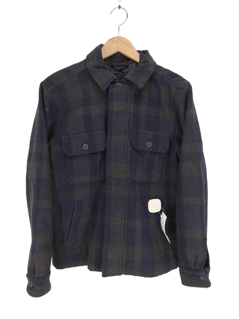 ギャップ Gap 裏地キルティングチェック柄比翼ジップジャケット メンズ S