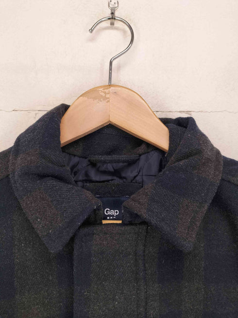 ギャップ Gap 裏地キルティングチェック柄比翼ジップジャケット メンズ S