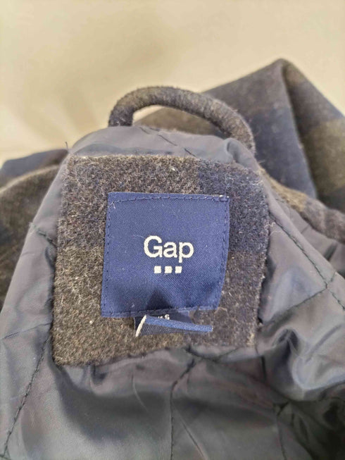 ギャップ Gap 裏地キルティングチェック柄比翼ジップジャケット メンズ S