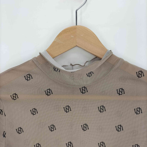 アメリ AMERI UND AMERI MONOGRAM TULLE TOP モノグラム タイル トップ シアー パワーネット 総柄 レディース FREE