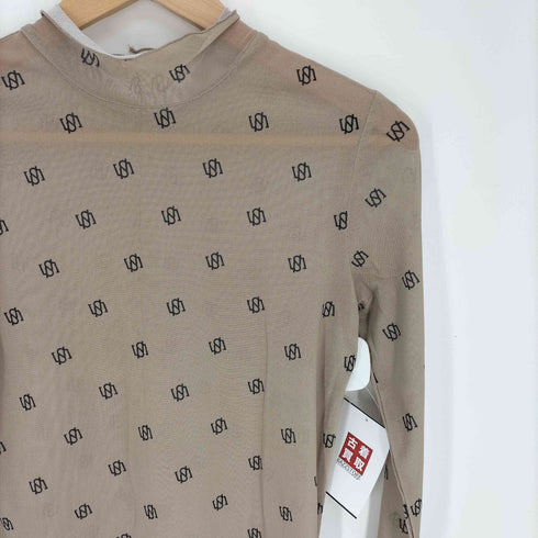 アメリ AMERI UND AMERI MONOGRAM TULLE TOP モノグラム タイル トップ シアー パワーネット 総柄 レディース FREE