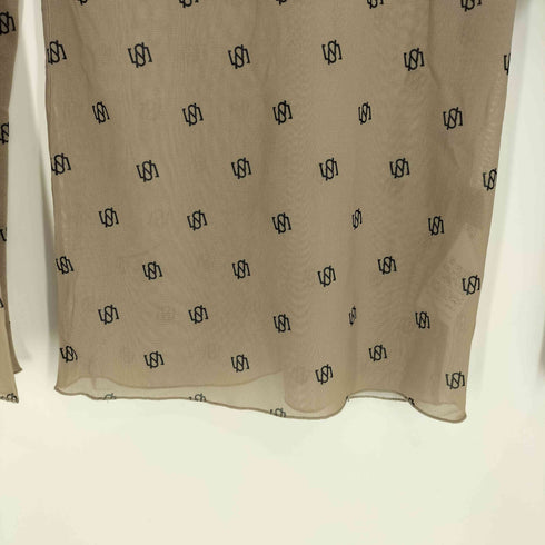 アメリ AMERI UND AMERI MONOGRAM TULLE TOP モノグラム タイル トップ シアー パワーネット 総柄 レディース FREE