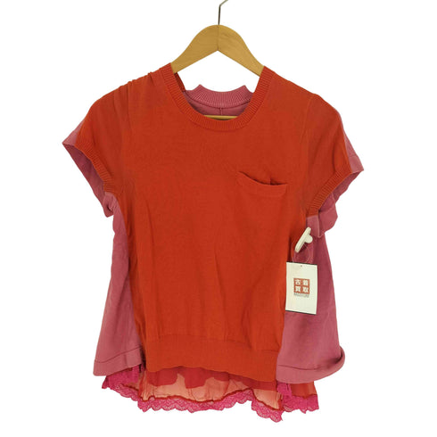 サカイ Sacai 16SS バイカラー S/S ニット チュニック レディース JPN:2