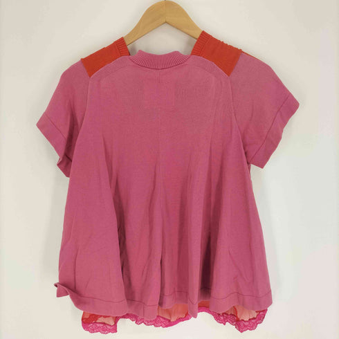 サカイ Sacai 16SS バイカラー S/S ニット チュニック レディース JPN:2