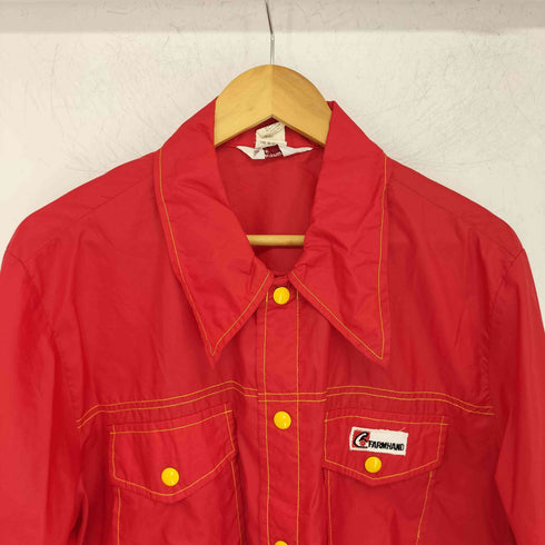 スウィングスター SWINGSTER 70-80s 企業ロゴ スナップボタン ナイロン シャツジャケット メンズ import:XL