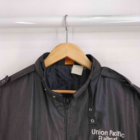 プラジャック Pla-Jac 80S USA製 三角タグ ワンポイント刺繍 エポレット ジップアップ ジャケット メンズ