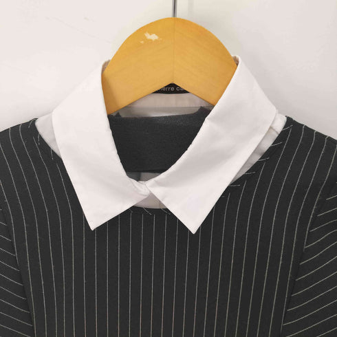 ピエールカルダン pierre cardin ストライプ柄 シャツワンピース レディース