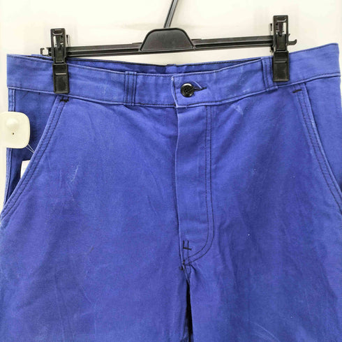 フランス製 ユーロワーク コットン ツイル ボタンフライ クロップド ワーク パンツ カットオフ メンズ 44