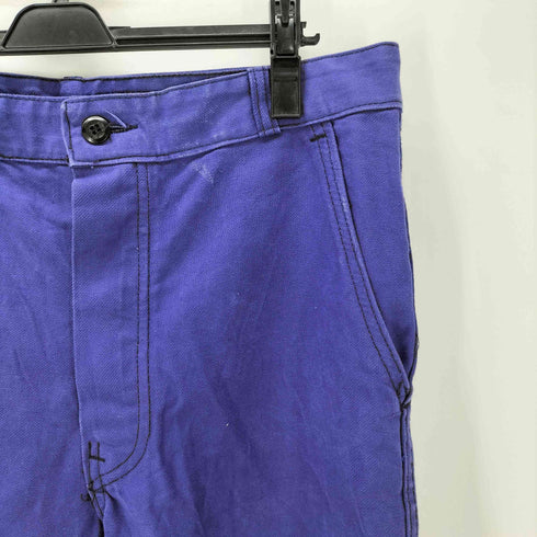フランス製 ユーロワーク コットン ツイル ボタンフライ クロップド ワーク パンツ カットオフ メンズ 44