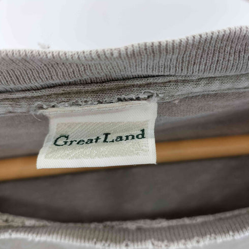 Great Land 90s USA製 シングルステッチ アニマルプリント クルーネック Tシャツ メンズ import:L