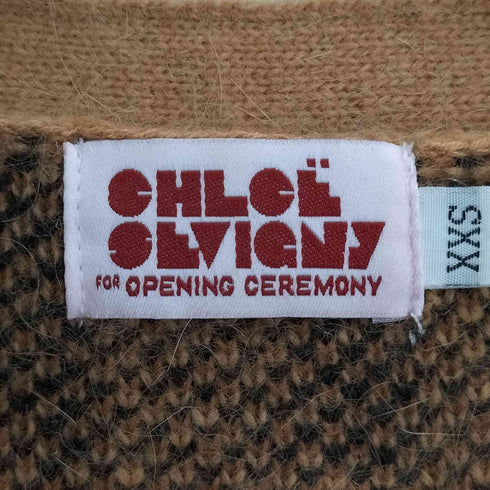 オープニングセレモニー OPENING CEREMONY レオパード アンゴラウール カーディガン メンズ XXS