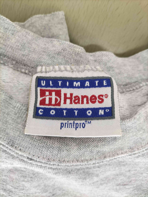 ヘインズ Hanes 90s 刺繍タグ フロントプリントクルーネックスウェット メンズ