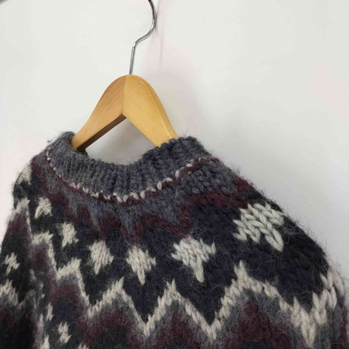 90S CHECK KATE ノルディック セーター プルオーバー ニット メンズ import:L