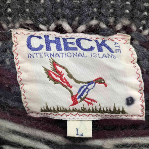 90S CHECK KATE ノルディック セーター プルオーバー ニット メンズ import:L