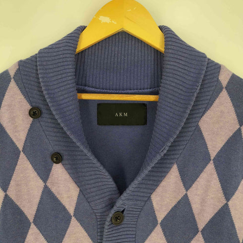 エーケイエム AKM アーガイル ショールカラー ニットカーディガン メンズ JPN:M