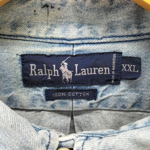 ラルフローレン RALPH LAUREN ボタンダウン デニムシャツ メンズ import:XL