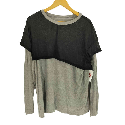 レイヤードカットソー前後2way レディース FREE