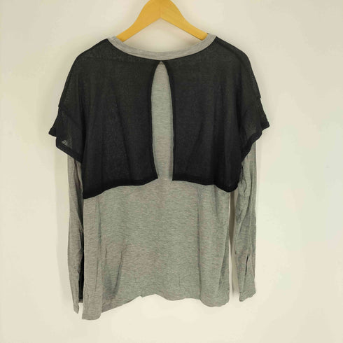 レイヤードカットソー前後2way レディース FREE