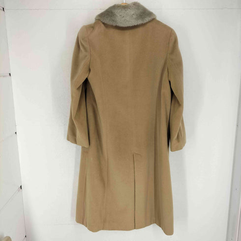 アンゴラ100 フォックスファー比翼ステンカラーコート レディース 9AR