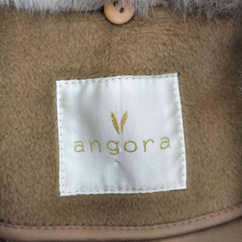 アンゴラ100 フォックスファー比翼ステンカラーコート レディース 9AR