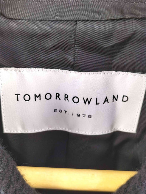 トゥモローランド TOMORROWLAND ウールツイード ニットコンビスタンドカラーコート メンズ import:M
