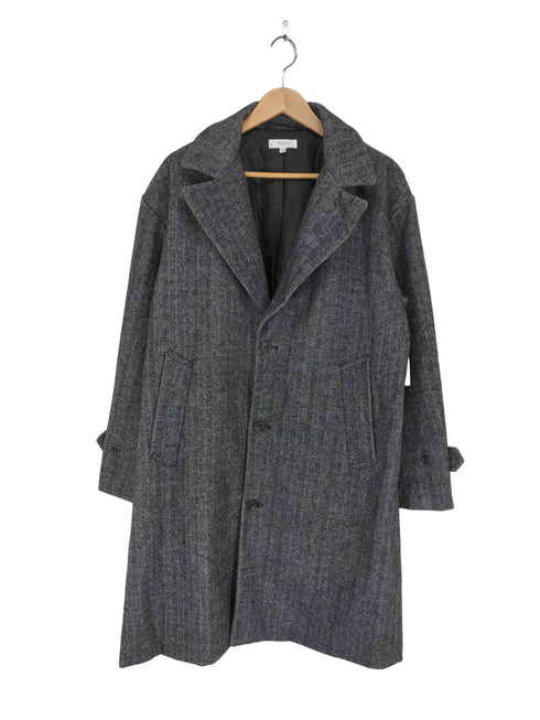 ナイラス NYLAUS ヘリンボーンウール混チェスターコート メンズ import:L