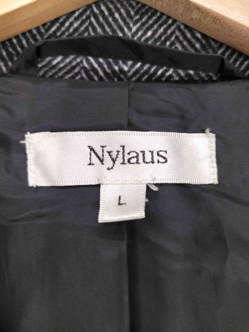 ナイラス NYLAUS ヘリンボーンウール混チェスターコート メンズ import:L