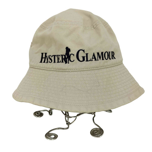 ヒステリックグラマー HYSTERIC GLAMOUR 22ss ロゴ刺繍 チノクロス バケット ハット メンズ M