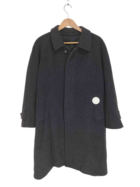 MADE IN ITALY カシミヤ混比翼ステンカラーコート メンズ A6